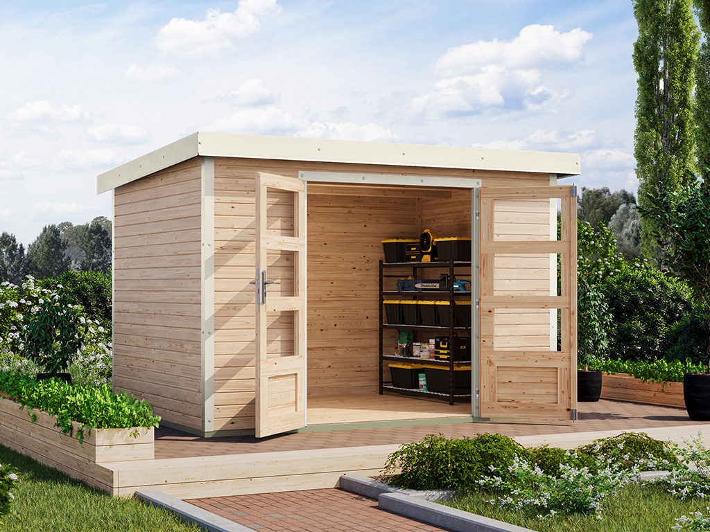 Bild von Karibu 19 mm Hybrid Gartenhaus Jupiter 4